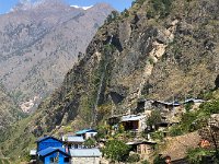 Continuing after lunch up the canyon toward the confluence of the river from Tsum and the main river down from Manaslu