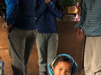 Our first little Nepalese person, who wandered around the lodge with a cellphone in her hand