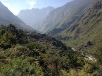 We started to climb above the river