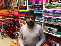 The merchant who sold us a few meters of different prints