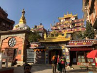 in front of a Buddhist institute