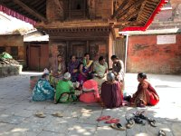 ladies gathered in Durbar Square