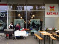 It was the start of the winter season, however that is defined, and Bächli was giving away bratwursts