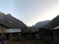 Panorama of the courtyard at sunrise