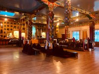 Decorated, well lit and the sounds of nuns chanting