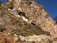 We're going up to visit the shrines on the face of the mountain