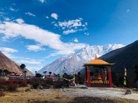 looking back over the temple district