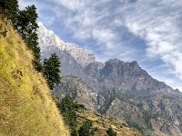 We crossed the river and started up the other side: steep!