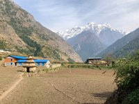 Chorten and harvested fields