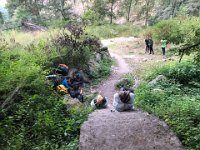 Our luggage taking a break before a climb