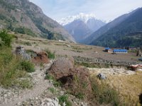 The less steep slopes above the village are terraced and cropped