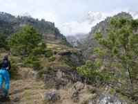 Looking up the side canyon