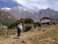 Christine en route uphill