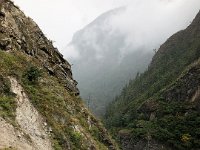 And a very rough section above a recent landslide