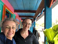 Brightly painted lodge at Ghap