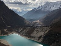 Brigitte left early with Mingma to go to the Manaslu Base Camp. On the way they passed this lake.
