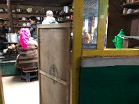 Looking into the kitchen, once again the warmest place around where the porters and guides are aloud