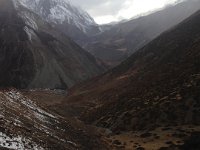 Looking back down to Samdo then up toward Larke Pass