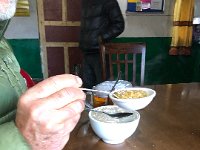 the honey is both very sticky and very cold at breakfast