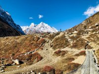 Crossing stream and climbing to Larke Bazaar
