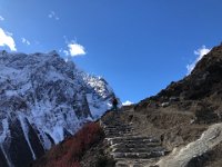Where it gets steeper there are steps cut into the mountain