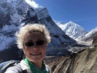 Selfie with ice and debris backgrounds