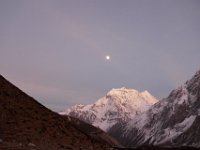 Moon rises in the east