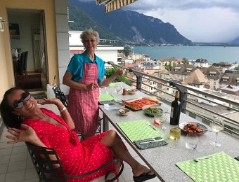 2 August Rickermanns on Balcony