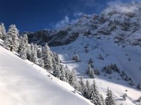 Looking back at La Perche from the lake side of the mountain