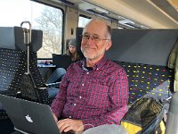 Like the old days: on our way to Zürich in our rolling living room