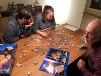 Then when we almost all ready to go to sleep, Christine pulled out a 3-D puzzle