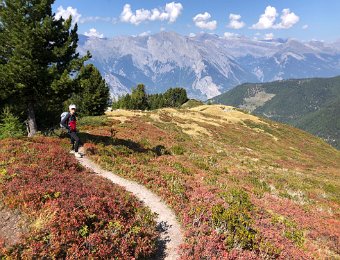 18 September Le Chable to Iserables via Le Fou, Robin and Nick on Balcony