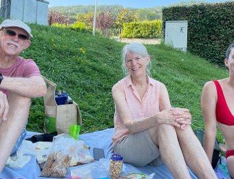 15 August J, M and Claire in Corseaux