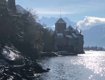 26 January Skiing, Chateau Chillon
