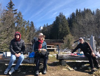 28 March Caux to Sonchaux with J&M