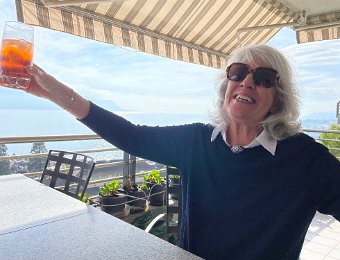 23 April Robin and Nick S on Balcony