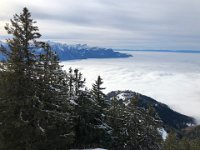 The sea of clouds over the lake