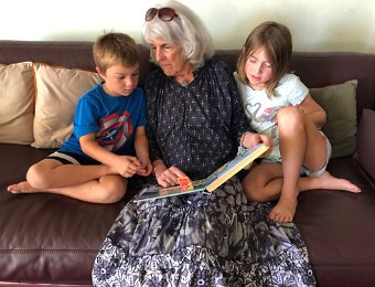 28 July August and NIkki in the Garden, Robin Visits RGB