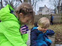 Meanwhile, Gampa and Liam are counting the steps around the yard