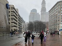 Outside, it was still New England weather in downtown Boston
