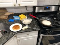 Sunday morning pancakes-it's all about the crispy edges