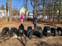 The final act: a visit to the playground at the school across the street (Fiske Elementary)