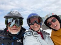 Portrait of a skiing family