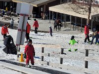 Liam on the magic carpet as Val heads in