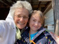 We drove to Jeff and Zoe's place. Titine and Val selfie