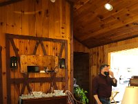 Lots of wood (and crystal on the buffet)