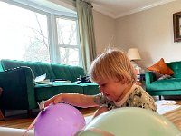 Loves playing with balloons