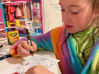 Val and her rainbow robe