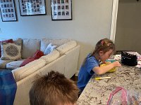 Chowing down on spaghetti