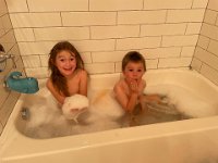 Bubble bath times are FUN!